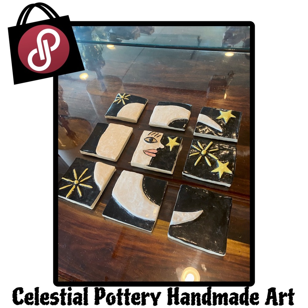 Handmade Celestial Pottery Art Created by Yours Truly